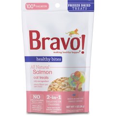 Bravo! Healthy Bites Salmon Freeze-Dried Cat Treats, 1-oz bag