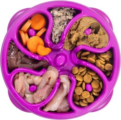 Outward Hound Fun Feeder Interactive Dog Bowl, Purple, 2 cup