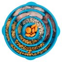 Outward Hound Non-Skid Plastic Slow Feeder Interactive Dog Bowl, Teal, 4-cup