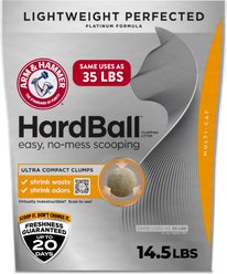 Arm & Hammer Litter Platinum Hardball Garden Bloom Lightweight Easy No-Mess Scooping Clumping Cat Litter, 14.5-lb bag
