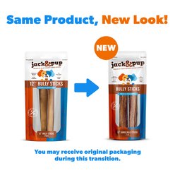 Jack & Pup Odor-Free Jumbo Beef Bully Sticks 12-in Dog Chew, 2 count slide 2 of 2