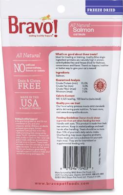 Show full view: Bravo! Healthy Bites Salmon Freeze-Dried Cat Treats, 1-oz bag slide 3 of 10