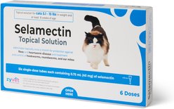 Selamectin Topical Solution For Cats, 5.1-15 lbs (45mg/0.75mL), 6 Doses (6-mos. supply) slide 1 of 4