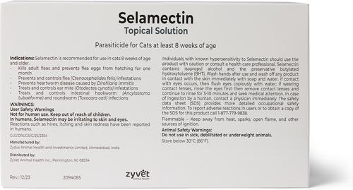 Show full view: Selamectin Topical Solution For Cats, 5.1-15 lbs (45mg/0.75mL), 6 Doses (6-mos. supply) slide 2 of 4