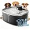 Show in main carousel: Pokpet Stainless Steel Dog & Cat Water Fountain, Black, 2.6-gal slide 1 of 12