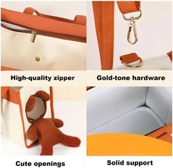 NonoPets Cute Lion Sling Dog & Cat Carrier Tote Travel Bag, Small slide 2 of 7