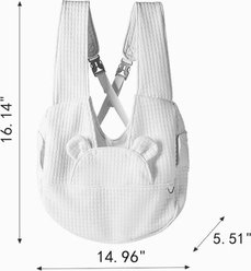 NonoPets Ergonomic Hands-Free Soft Front Carrier Sling Dog & Cat Travel Bag, White slide 2 of 5