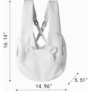 NonoPets Ergonomic Hands-Free Soft Front Carrier Sling Dog & Cat Travel Bag, Grey