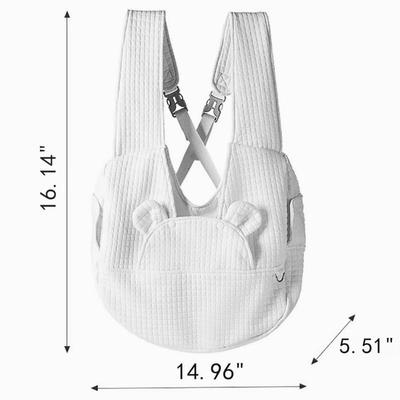 Show full view: NonoPets Ergonomic Hands-Free Soft Front Carrier Sling Dog & Cat Travel Bag, Grey slide 3 of 5