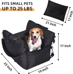 Pet Marvel Waterproof Dog & Cat Car Booster Seat with Storage Pockets, Black slide 2 of 7