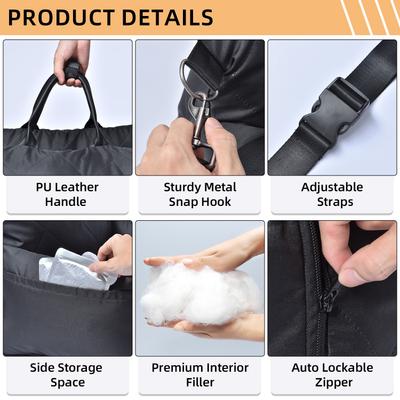 Show full view: Pet Marvel Waterproof Dog & Cat Car Booster Seat with Storage Pockets, Black slide 3 of 7