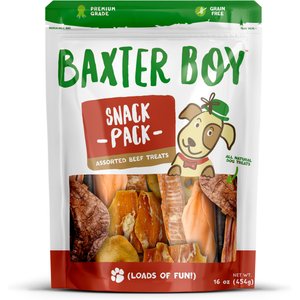 Baxter Boy Beef Snack Pack Mix Natural Dog Treats, 16-oz bag