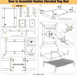 Veehoo Elevated Outdoor Raised Dog Bed, Red, XX-Large slide 2 of 9
