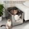Show in main carousel: Ptlom Stainless Steel High Narrow Entry Sided Cat Litter Box, X-Large slide 6 of 13