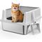 Show in main carousel: JOEJOY Stainless Steel Cat Litter Box with Scoop, 16.14-in, Silver Gray slide 9 of 10