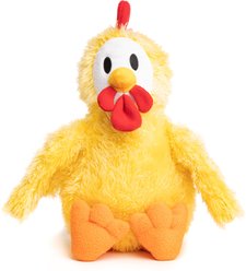 fabdog Fluffy Chicken Squeaky Plush Dog Toy