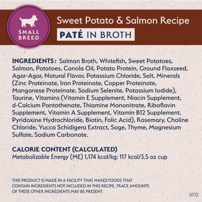 Show full view: Natural Balance Limited Ingredient Small Breed Grain-Free Sweet Potato & Salmon Wet Dog Food, 3.5-oz, case of 12 slide 8 of 10