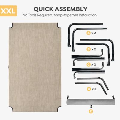 Show full view: Veehoo Anti-Falling Dog Bed with Pillow, Beige Coffee, XX-Large slide 3 of 7