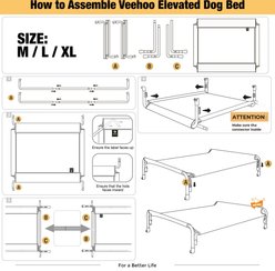 Veehoo Elevated Outdoor Raised Dog Bed, Red, X-Large slide 2 of 9