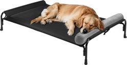 Veehoo Anti-Falling Dog Bed with Pillow, Black, X-Large