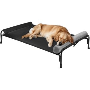 Veehoo Anti-Falling Dog Bed with Pillow, Black, X-Large