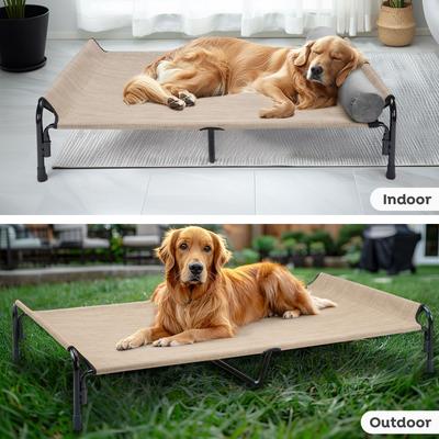Show full view: Veehoo Anti-Falling Dog Bed with Pillow, Beige Coffee, XX-Large slide 4 of 7