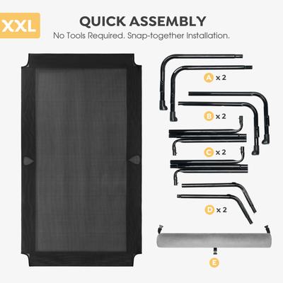 Show full view: Veehoo Anti-Falling Dog Bed with Pillow, Black, XX-Large slide 4 of 8