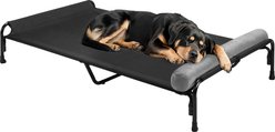 Veehoo Anti-Falling Dog Bed with Pillow, Black, XX-Large