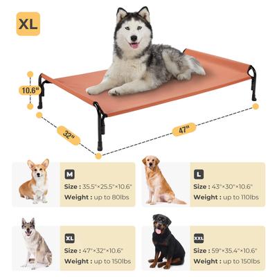 Show full view: Veehoo Elevated Outdoor Raised Dog Bed, Red, X-Large slide 2 of 11