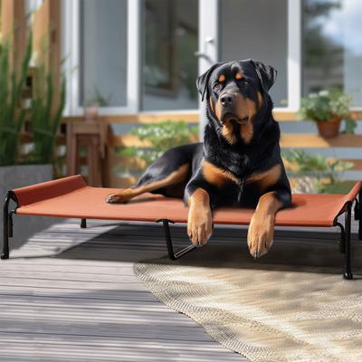 Show full view: Veehoo Elevated Outdoor Raised Dog Bed, Red, XX-Large slide 7 of 11