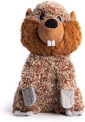 fabdog Fluffy Beaver Squeaky Plush Dog Toy