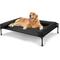 Show in main carousel: Veehoo Three-Sided Bolster Elevated Dog Bed, Black, X-Large slide 1 of 9