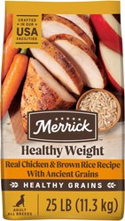 Merrick Healthy Grains Healthy Weight Recipe Dry Dog Food, 25-lb bag