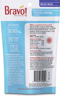 Show full view: Bravo! Healthy Medley Mariner's Medley Freeze-Dried Cat Treats, 0.75-oz bag slide 3 of 11