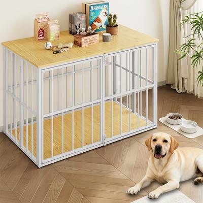 Show full view: LovMor Foldable Pre-Assembled Crate Dog Kennel, White, 48-in slide 7 of 7