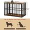 Show in main carousel: LovMor Foldable Pre-Assembled Crate Dog Kennel, Brown, 40-in slide 3 of 6