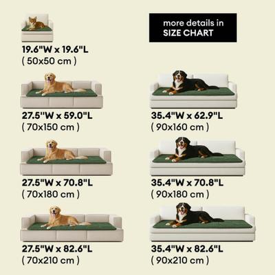 Show full view: FunnyFuzzy Soft Flannel Breathable Pet Mat Furniture Cover, Light Brown, 35.4 x 70.9-in slide 2 of 2