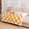 Show in main carousel: FunnyFuzzy Cozy Cream Plaid Dog & Cat Sofa Bed, Yellow, Medium slide 4 of 5