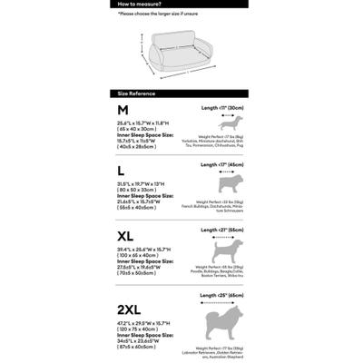 Show full view: FunnyFuzzy Striped Faux Lambswool Orthopedi Dog Sofa Bed, Rose, Medium slide 7 of 7