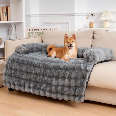 Show full view: FunnyFuzzy Cozy Fluffy Pet Mat Furniture Cover, Gray, X-Large slide 5 of 5