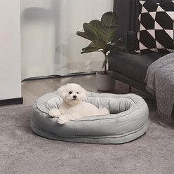 FunnyFuzzy Orthopedic Donut Dog Bed, Gray, X-Large slide 2 of 4