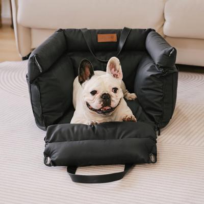 Show full view: FunnyFuzzy Urban Voyager Car Booster Seat Travel Dog Bed, Black, Standard slide 2 of 5