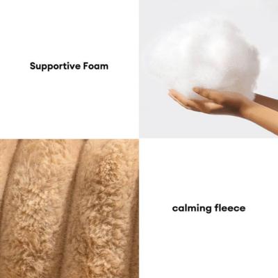 Show full view: FunnyFuzzy Fluffy Orthopedic Dog Sofa Bed, Blue, Large slide 3 of 4