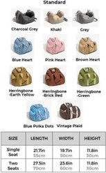 FunnyFuzzy First Class Car Seat Travel Dog Bed, Gray, Single slide 2 of 4