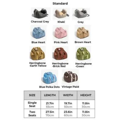 Show full view: FunnyFuzzy First Class Car Seat Travel Dog Bed, Charcoal Gray, Single slide 3 of 3