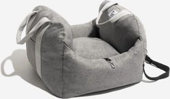 FunnyFuzzy First Class Car Seat Travel Dog Bed, Gray, Single