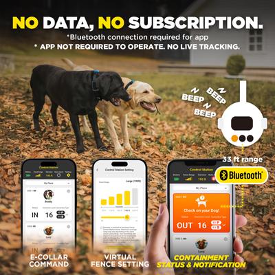 Show full view: Dogtra Smart Fence Wireless App Alarm System Rechargeable Portable Virtual Containment Collar, Black slide 4 of 9