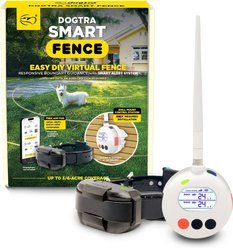 Dogtra Smart Fence Wireless App Alarm System Rechargeable Portable Virtual Containment Collar, Black