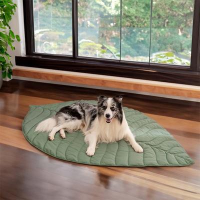 Show full view: FunnyFuzzy Leaf Shape 3-in-1 Dog Blanket, Elm Green slide 3 of 3