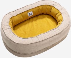 FunnyFuzzy Orthopedic Donut Dog Bed, Ginkgo Yellow, XX-Large